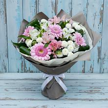 Букет цветов из:  Герберы, Альстромерии и Хризантемы в Пиндушах