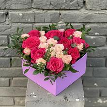 Цветочная композиция из Розы в коробке в Пиндушах