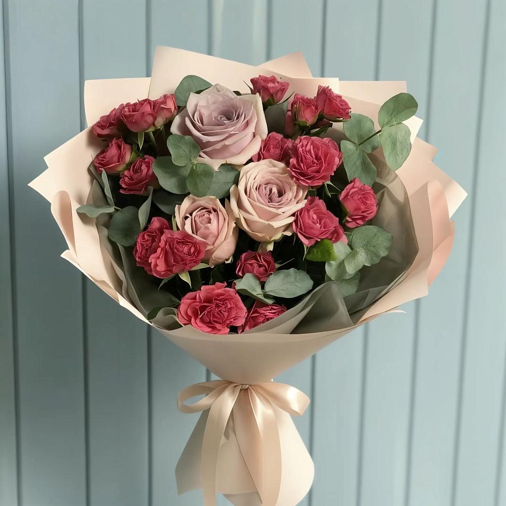 Букет цветов из: Гвоздики и Розы в Пиндушах