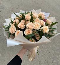 Букет Кремовые розы Латте в Пиндушах