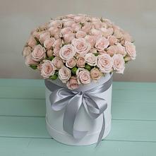 Цветочная композиция из Розы в шляпной коробке в Пиндушах