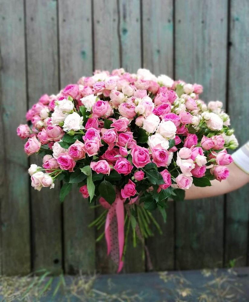 Букет Розовые кустовые розы Натали и Лав Лидия в Пиндушах