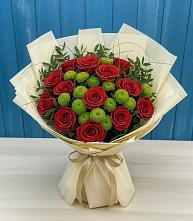 Букет цветов из:  Розы и Хризантемы в Пиндушах