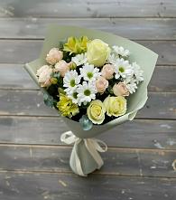 Букет цветов из:  Альстромерии, Розы и Хризантемы в Пиндушах