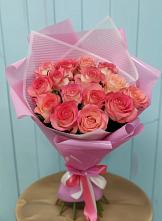 Букет 15 Розовых роз Равель #REPLACE_PRED# Пиндушах