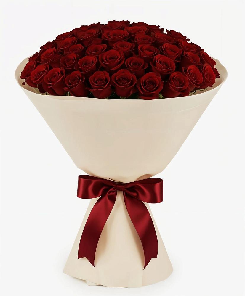 Букет 101 Бордовая роза Блэк Бакарра в Пиндушах