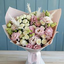 Букет цветов из:  Альстромерии и Розы в Пиндушах